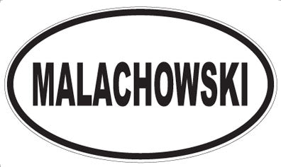 MALACHOWSKI - Oval Sticker