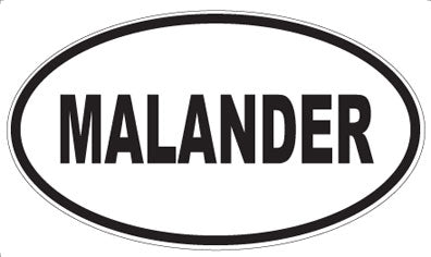 MALANDER - Oval Sticker