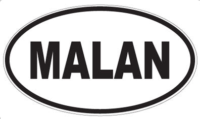 MALAN - Oval Magnet