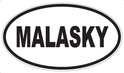 MALASKY - Oval Magnet