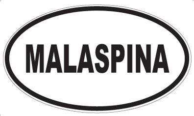 MALASPINA - Oval Sticker