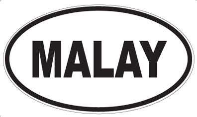 MALAY - Oval Sticker
