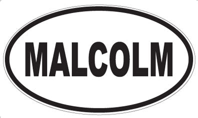 MALCOLM - Oval Sticker
