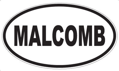 MALCOMB - Oval Sticker