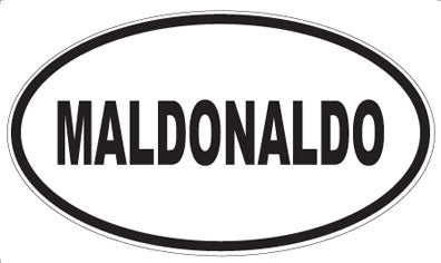 MALDONALDO - Oval Sticker
