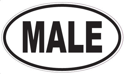 MALE - Oval Sticker