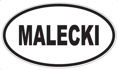 MALECKI - Oval Sticker