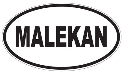 MALEKAN - Oval Sticker