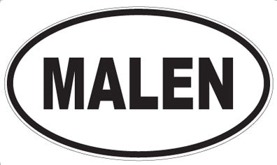 MALEN - Oval Magnet