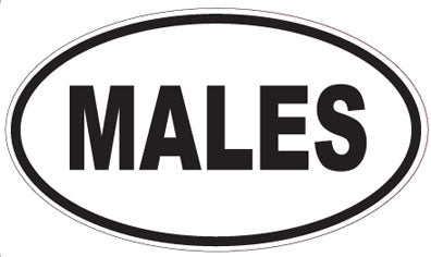 MALES - Oval Sticker