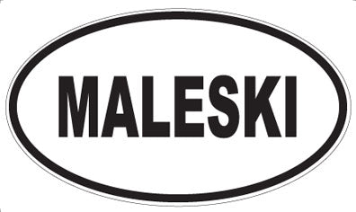 MALESKI - Oval Magnet