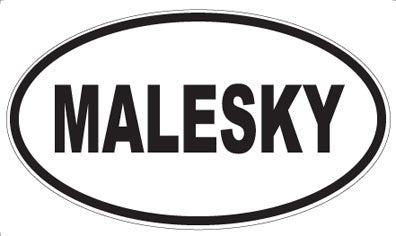 MALESKY - Oval Magnet