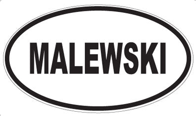 MALEWSKI - Oval Magnet