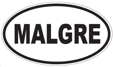 MALGRE - Oval Sticker