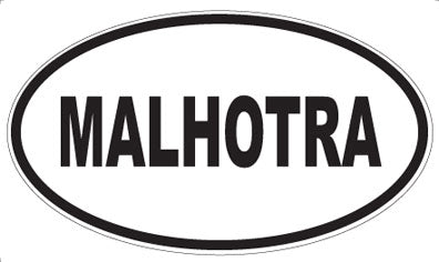 MALHOTRA - Oval Sticker