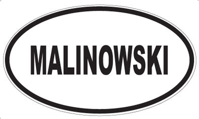 MALINOWSKI - Oval Sticker