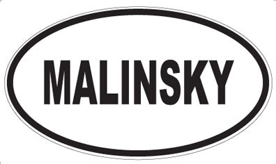 MALINSKY - Oval Sticker