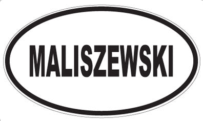 MALISZEWSKI - Oval Sticker