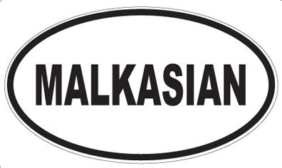 MALKASIAN - Oval Sticker