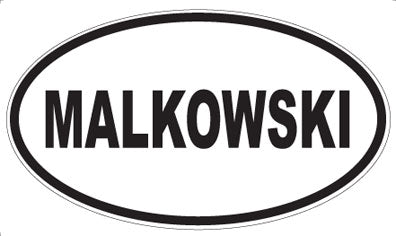 MALKOWSKI - Oval Magnet