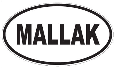 MALLAK - Oval Magnet