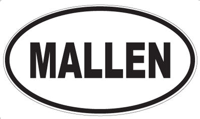 MALLEN - Oval Magnet