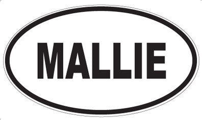 MALLIE - Oval Magnet