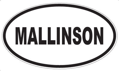 MALLINSON - Oval Sticker
