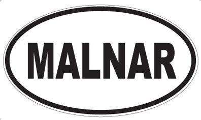 MALNAR - Oval Sticker