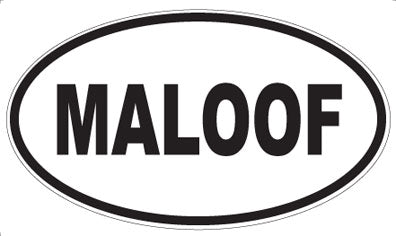 MALOOF - Oval Magnet