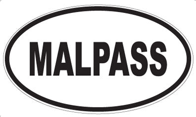 MALPASS - Oval Magnet
