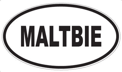 MALTBIE - Oval Magnet