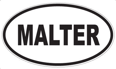 MALTER - Oval Sticker