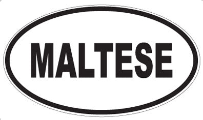 MALTESE - Oval Sticker