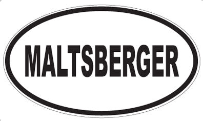 MALTSBERGER - Oval Sticker