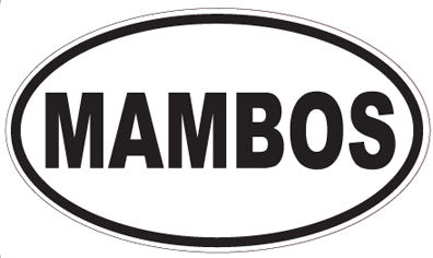 MAMBOS - Oval Sticker