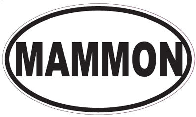 MAMMON - Oval Sticker
