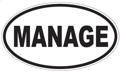 MANAGE - Oval Sticker