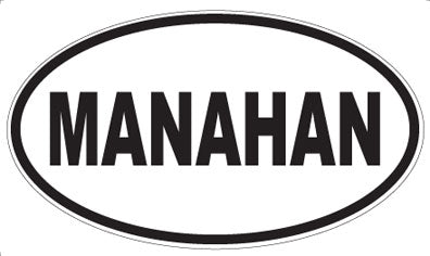 MANAHAN - Oval Sticker