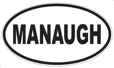 MANAUGH - Oval Sticker