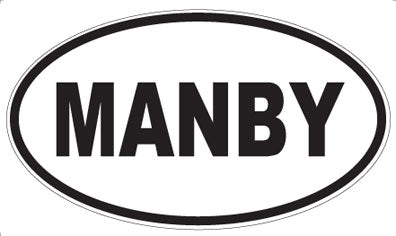 MANBY - Oval Sticker