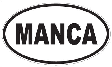 MANCA - Oval Sticker