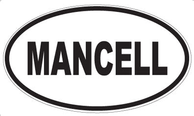 MANCELL - Oval Sticker
