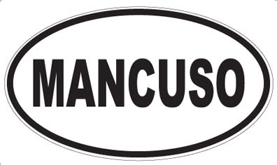 MANCUSO - Oval Magnet