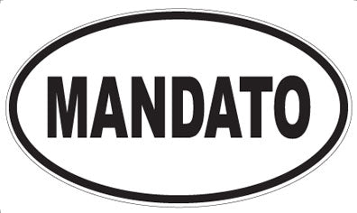 MANDATO - Oval Magnet
