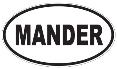 MANDER - Oval Sticker