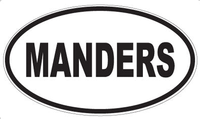 MANDERS - Oval Sticker