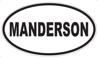 MANDERSON - Oval Sticker
