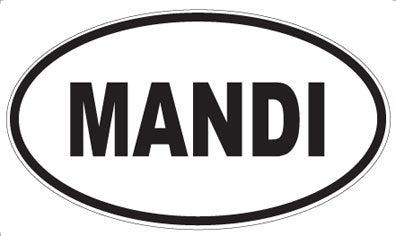 MANDI - Oval Sticker