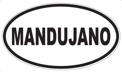 MANDUJANO - Oval Sticker